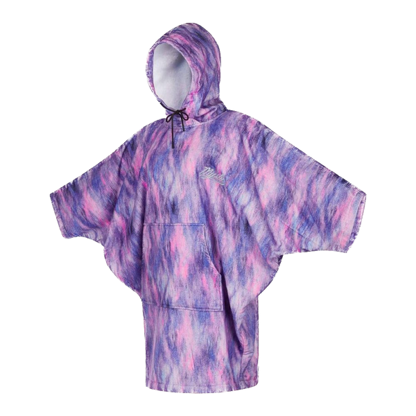 Womens Poncho - Black/Purple Mystic