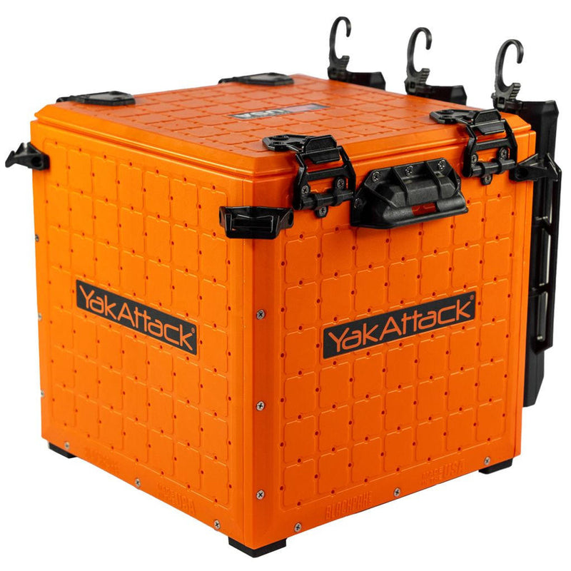 BlackPak Pro Kayak Fishing Crate - 13x13 - YakAttack Orange YakAttack