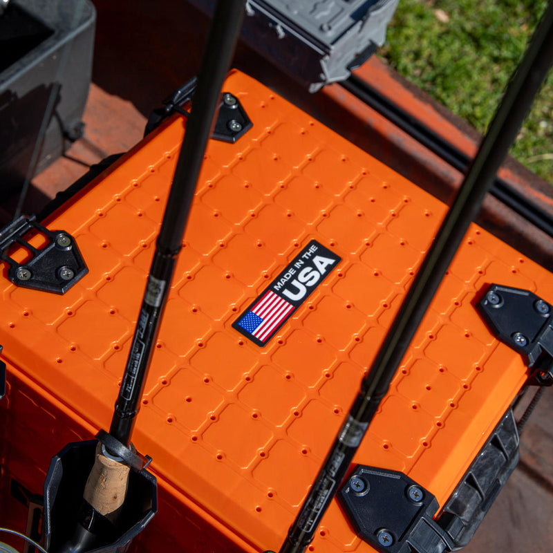 BlackPak Pro Kayak Fishing Crate - 13x13 - YakAttack Orange YakAttack