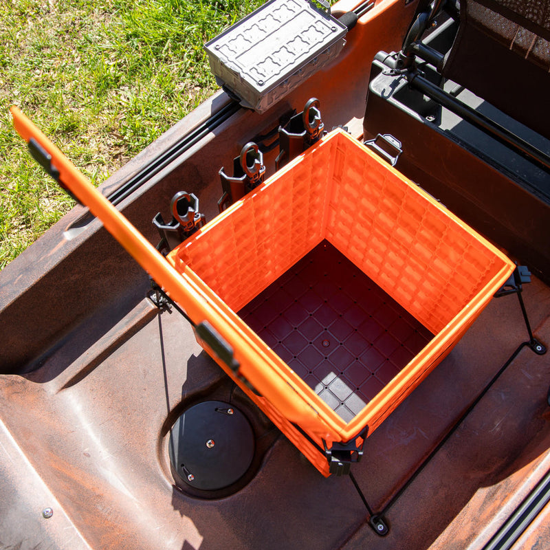 BlackPak Pro Kayak Fishing Crate - 13x13 - YakAttack Orange YakAttack