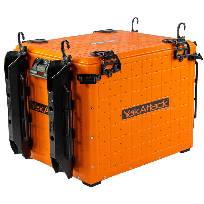 BlackPak Pro Kayak Fishing Crate - 13x16 - YakAttack Orange YakAttack