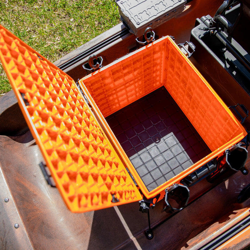 BlackPak Pro Kayak Fishing Crate - 13x16 - YakAttack Orange YakAttack